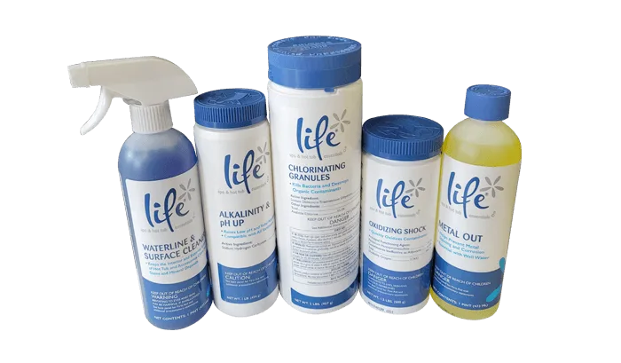 Life spa and hot tub water care products