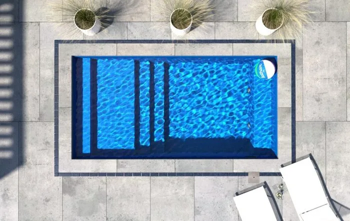 Plunge pool in a small backyard