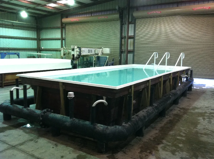 Orlando fiberglass pool installed in a backyard