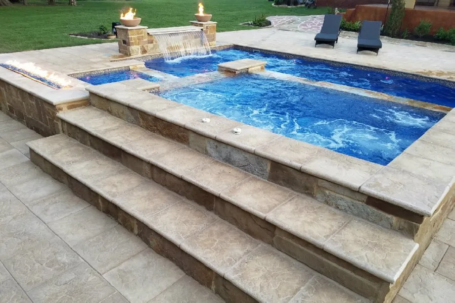 Scottsdale Pool fiberglass pool installed in a backyard